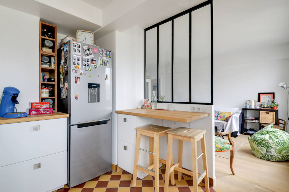 cuisine semi ouverte bar verrière