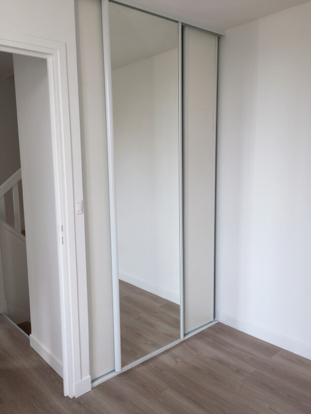 dressing chambre porte mirroir
