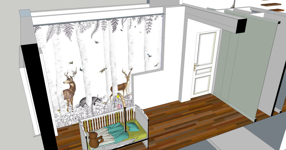 papier peint chambre animaux de la forêt