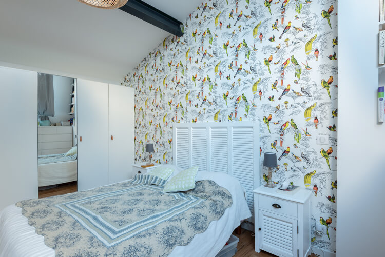 papier peint chambre oiseaux