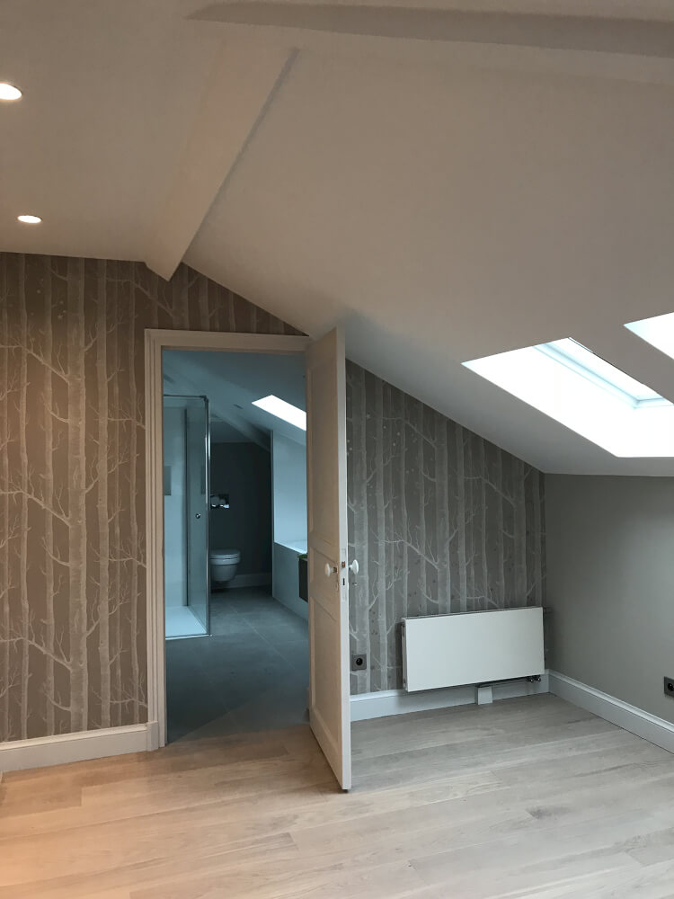 papier peint chambre sous comble